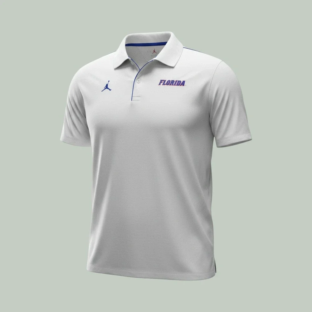 Jordan Florida Gators Mens XL White‎ Performance Polo Shirt Jumpman NCAA Sport